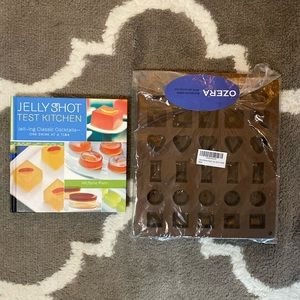 Jelly Shot Test Kitchen Recipe Book with 2 Silicone Molds